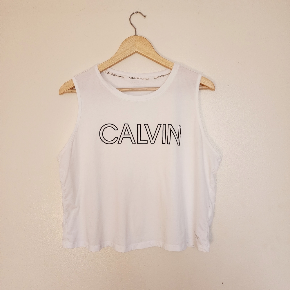Calvin Klein Performance Crop Tank Top Size XL